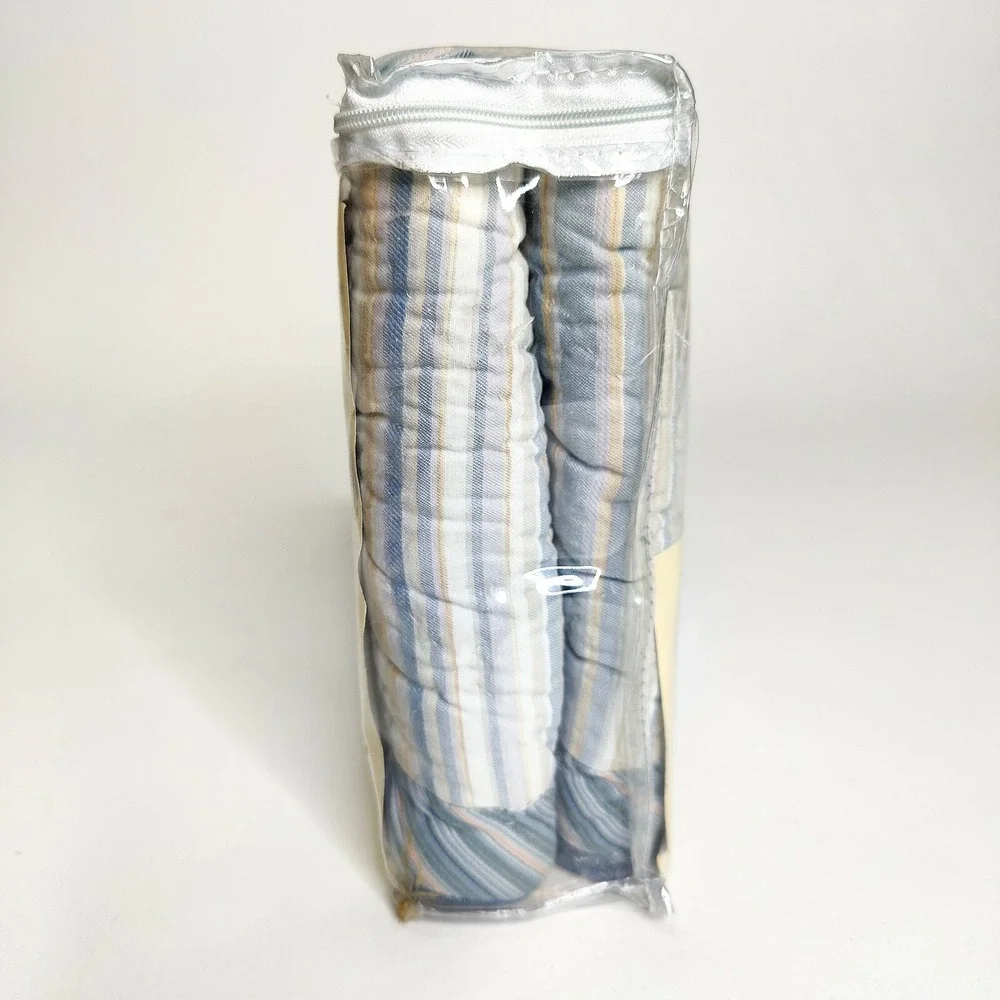Woolrich‎ Striped Standard Quilted Pillow Sham Blue White Gold 20 x 26 (1)